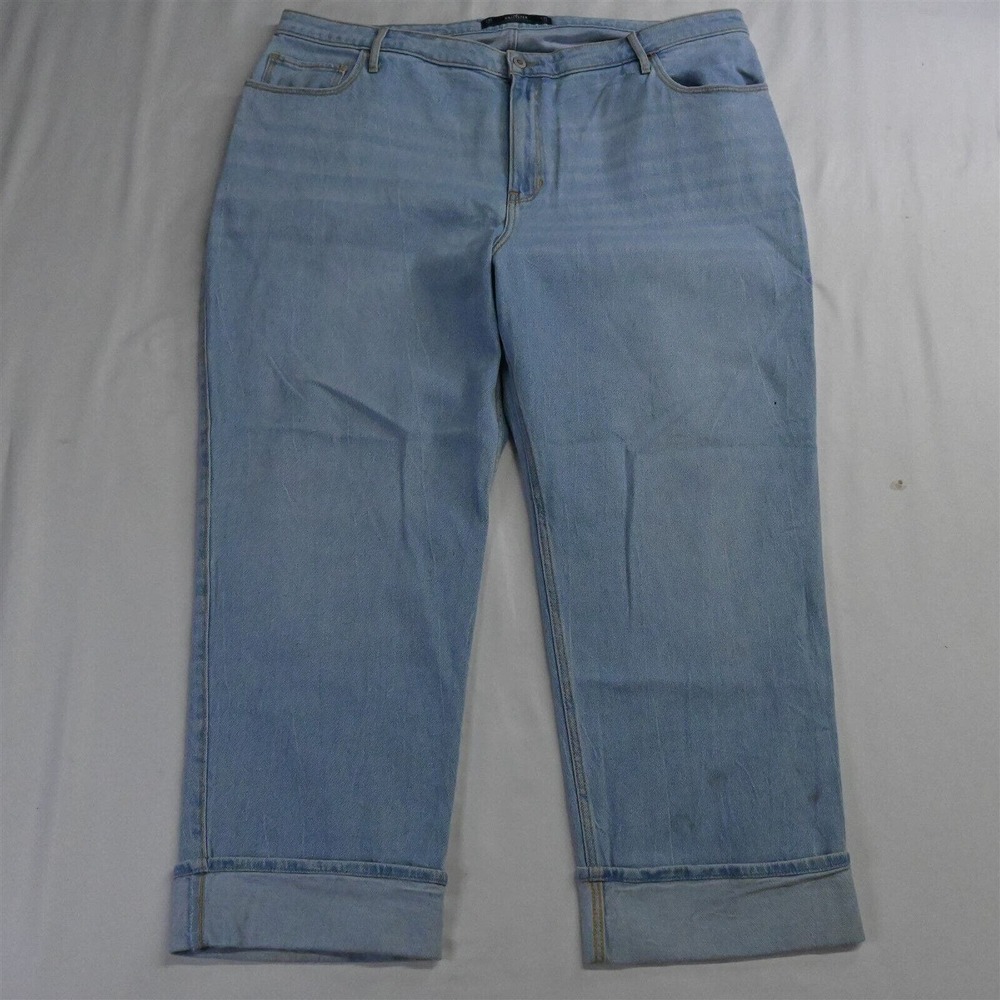 Hollister 21S 35x29 Ultra High Rise Dad‎ Light Wash Stretch Denim Womens Jeans